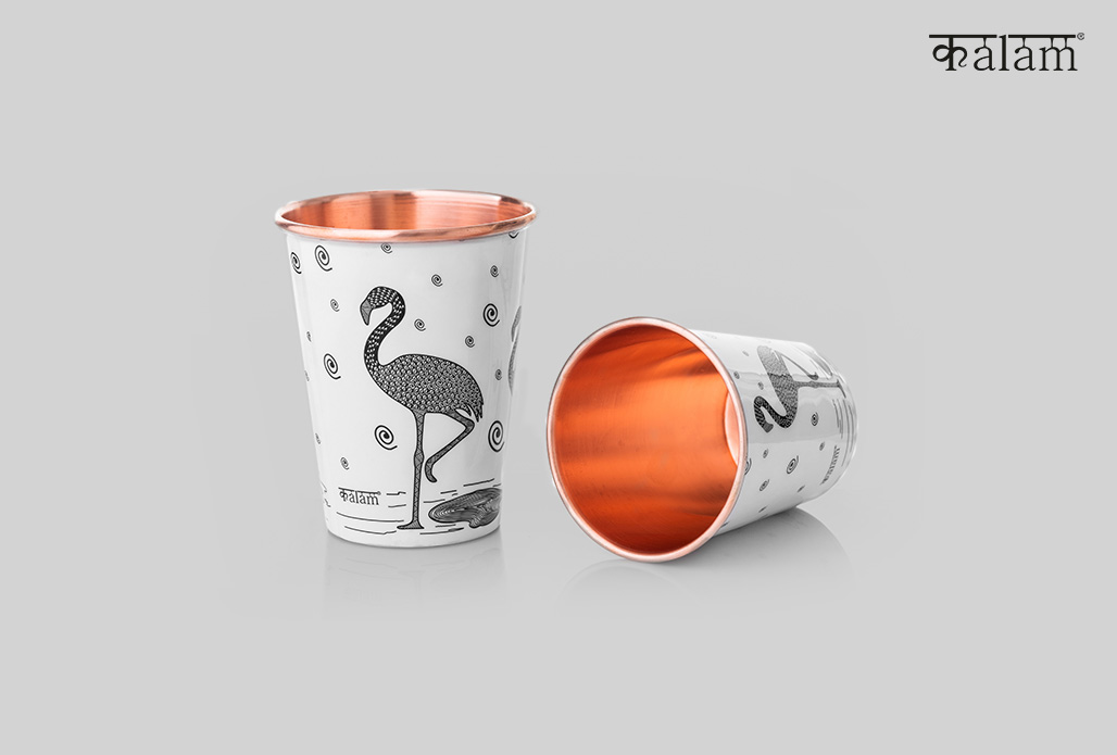 Kalam Design - Flamingo Copper Tumbler